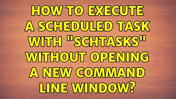 How to execute a scheduled task with "schtasks" without opening a new command line window?