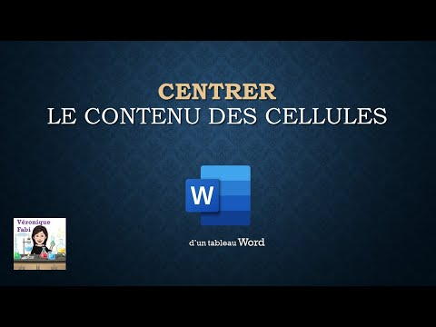 Vidéo: Comment centrer du texte horizontalement dans un tableau dans Word ?