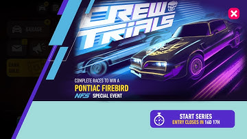 Need For Speed No Limits - Pontiac Firebird | Crew Trials (Day 2 - Hugo)
