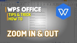 WPS Office Word How To Zoom In And Out screenshot 4