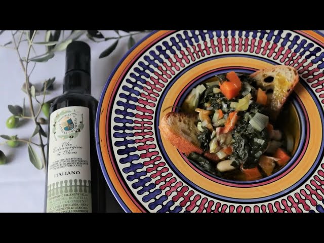 Zuppa frantoiana with the new extra virgin olive oil, Fattoria del Colle, Trequanda, Tuscany