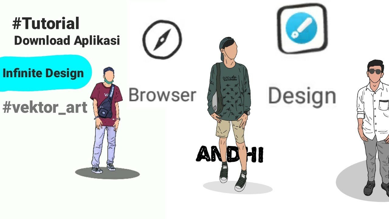 Cara download aplikasi Infinite Design untuk edit Kartun simpel untuk
