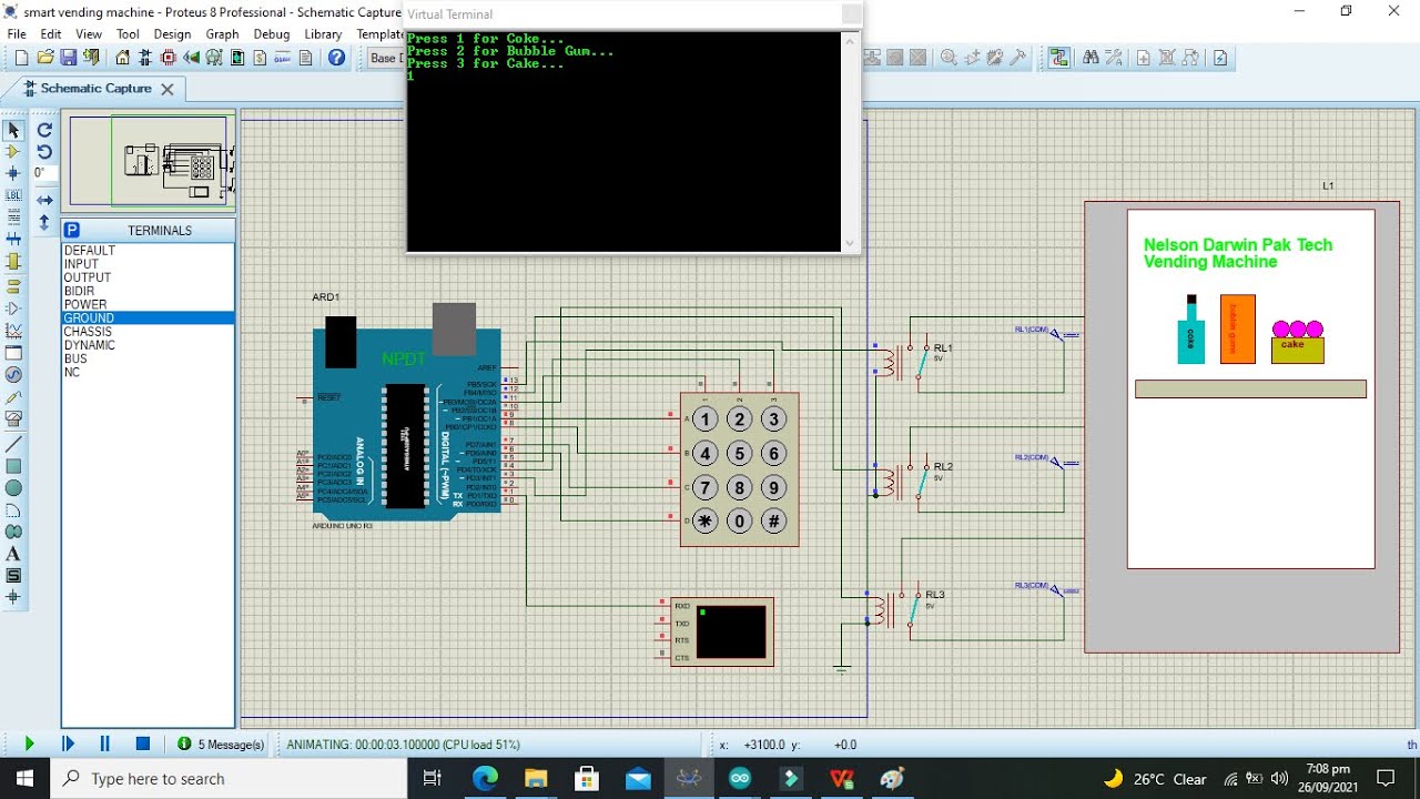 Simulation Of Automatic Vending Machine Using Arduino In Proteus YouTube