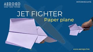 AEROGO Jet Fighter | Jet Paper plane | Jet Aircraft | Paper airplane for children | Origami planes