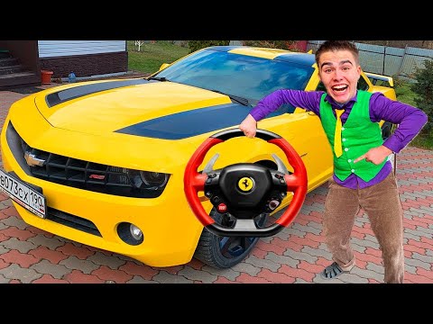 Car without Steering Wheel Car VS Mr  Joe found Car Keys & Red Man on Camaro 13+ funny