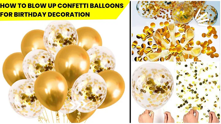 Instruction How To Blow Up Confetti Balloons For Birthday Decoration Birthday Party Decoration Ideas