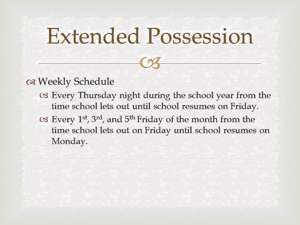 Texas Comparison of Standard and Extended Standard Possession Orders