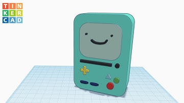 141) BMO game player character  | Tinkercad 3D modeling how to make