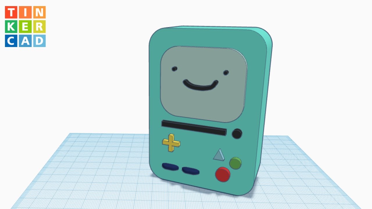 141) BMO game player character  | Tinkercad 3D modeling how to make
