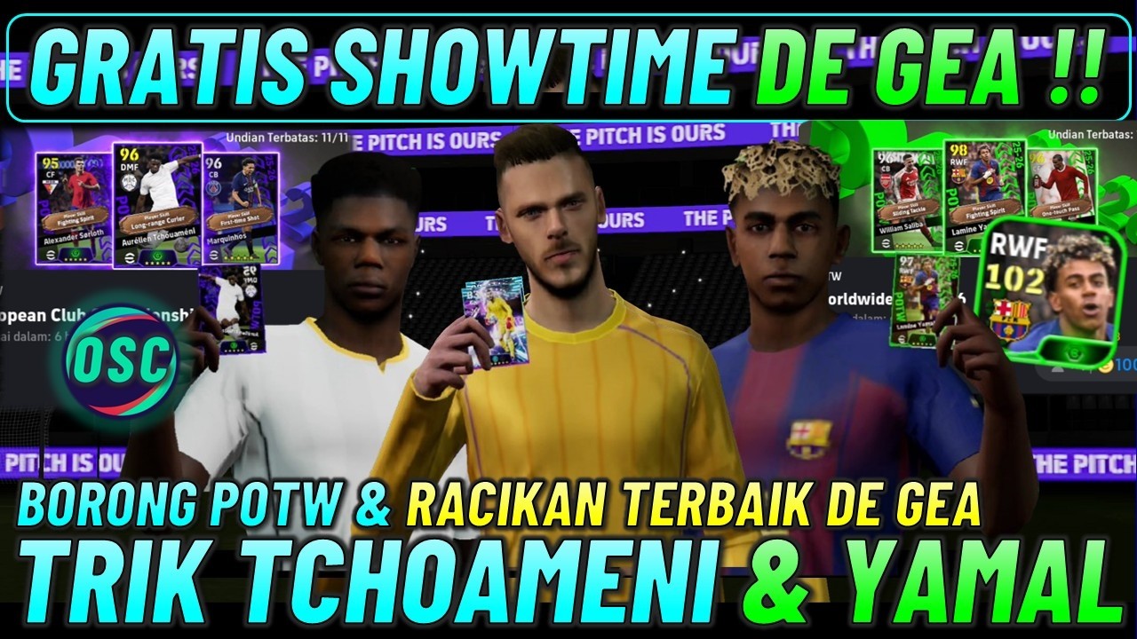 GRATIS SHOWTIME !! TRIK AJAIB CARA MENDAPATKAN YAMAL 102 & TCHOUAMENI POTW UCL EFOOTBALL 2026.