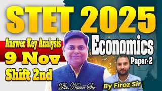 STET ECONOMICS PAPER -II ANSWER KEY ANALYSIS 2025 || BY FIROZ SIR #stet #stetanswerkey