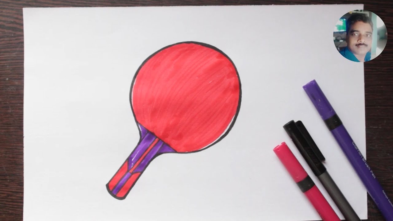 Table tennis hand drawn outline doodle icon. racket and ball wall mural •  murals main, 2, racquet | myloview.com