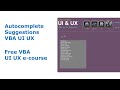 VBA UI UX-3: Advanced Autocomplete Suggestions, Predictive search for Excel UserForm