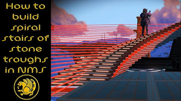 How to build spiral staircase of stone troughs in No Man