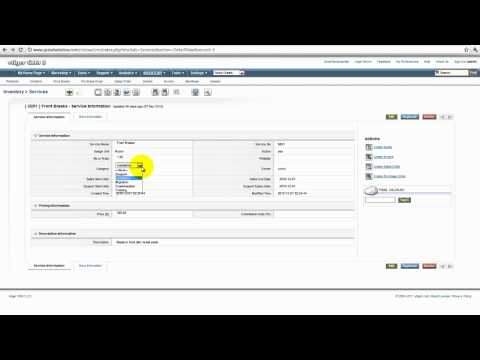 vtigerCRM Create Service Video Tutorial