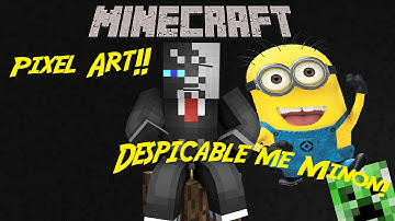 [Super Short!] Minecraft: Pixel Art!! Despicable Me Minion!!!