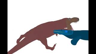 One eye vs Tylosaurus (speckles the Tarbosaurus 2012) movie