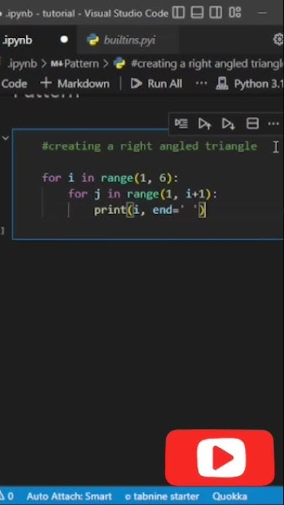 Right angled Triangle in Python - YouTube
