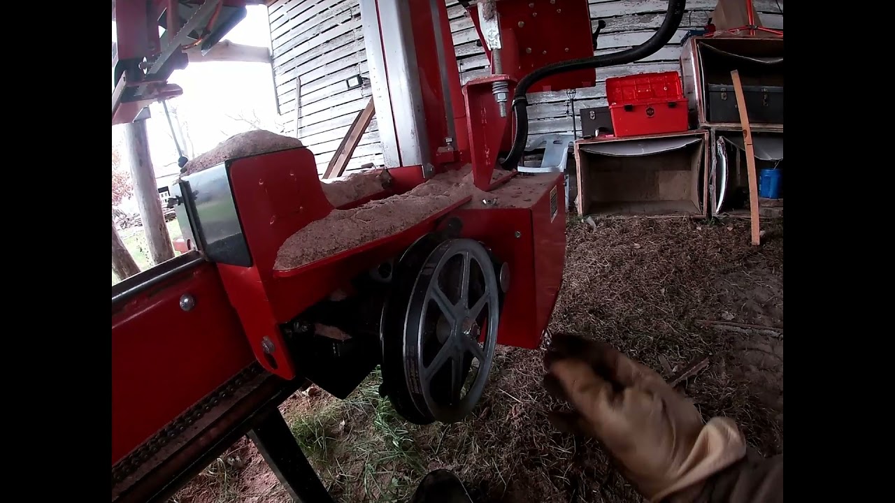 Power Feed Assembly belt tighting Woodmizer LT35 HD How tight should the belt be