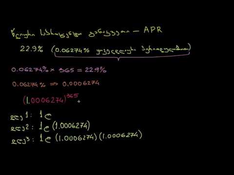 წლიური საპროცენტო განაკვეთი და ეფექტური წლიური საპროცენტო განაკვეთი