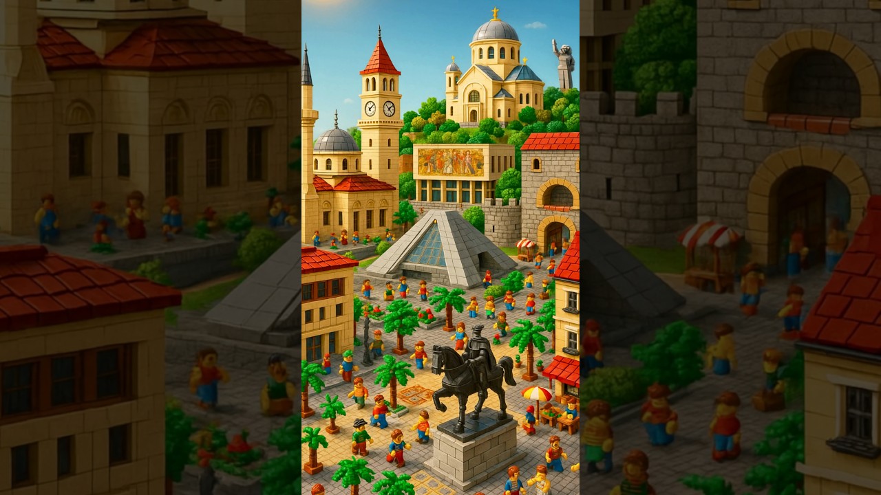 Die größten Städten von Albanien – als LEGO-Welten mit der KI erstellt!