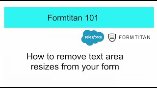 How to remove text area resizes from your form