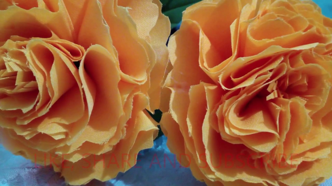 QUICK AND EASY MAKING OF MARIGOLD FLOWERSHOW TO MAKE ARTIFICIAL