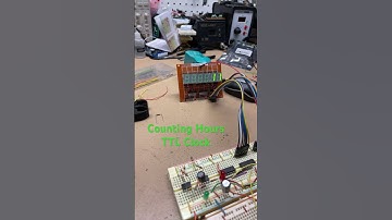 TTL clock using 7400 series logic #ttl #led #7400 #counter #digitalcounter #digital #electronics
