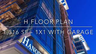 H Floor Plan: 1 bed / 1 bath / with Garage