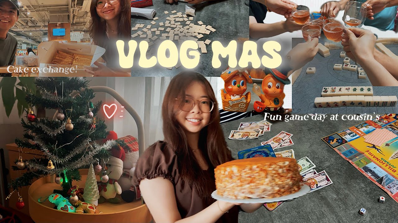 🎄 Vlogmas | Christmas Activities with Friends & Family (Cake + Gift Exchange)