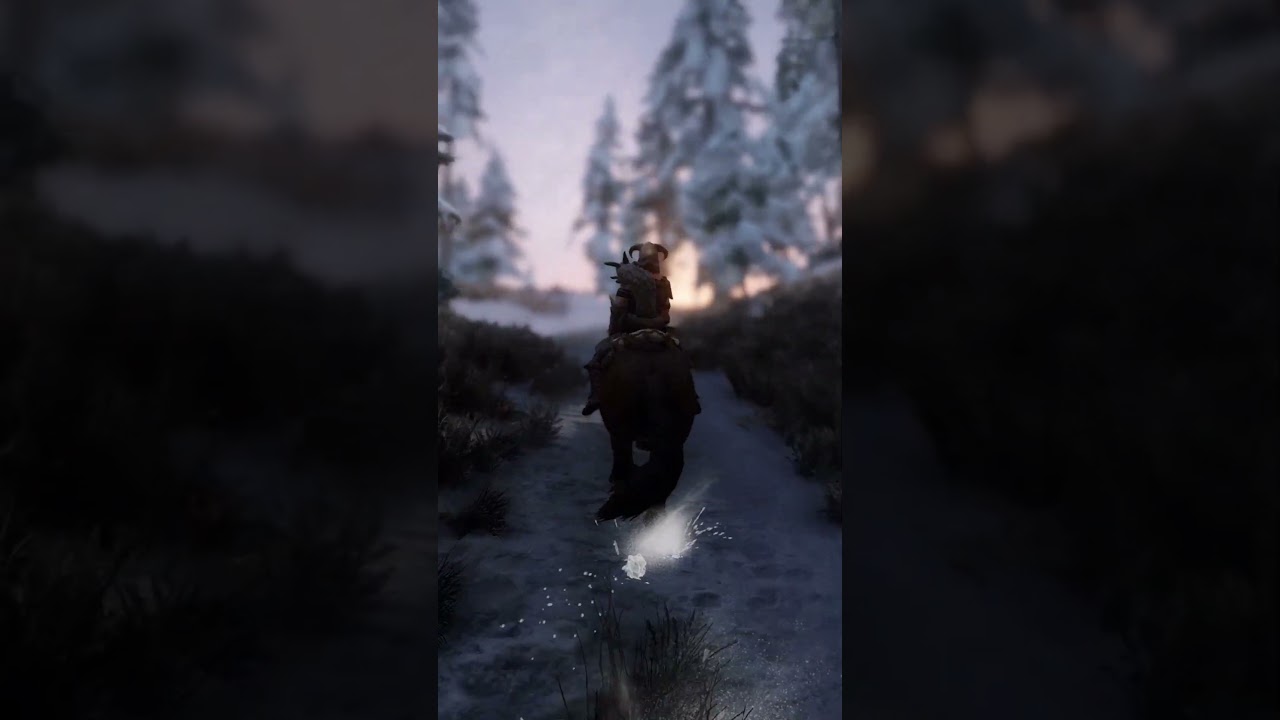 Ultra Modded Skyrim 2025 (Oldrim/LE) - A walk up a snowy hill 