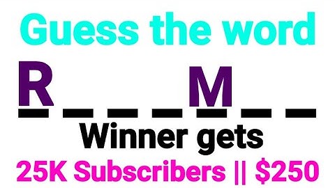 Guess the word for shoutouts (actually real)