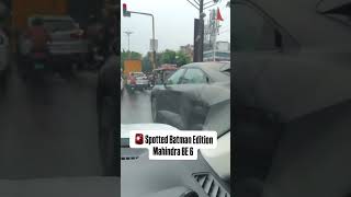 Spotted Mahindra Be 6 Batman Edition On Road Futuristic Ev Suv