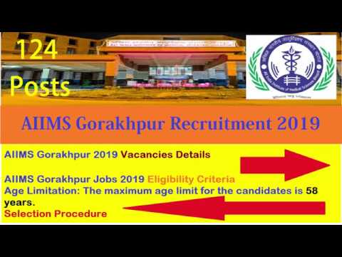 AIIMS Gorakhpur Recruitment 2019 Notification for 124 Posts