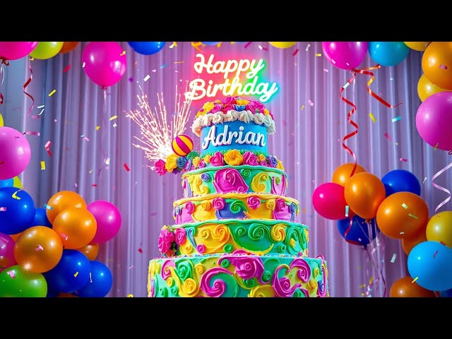 Zum Geburtstag viel Glück – Geburtstagslied für  Adrian 🎉🎂