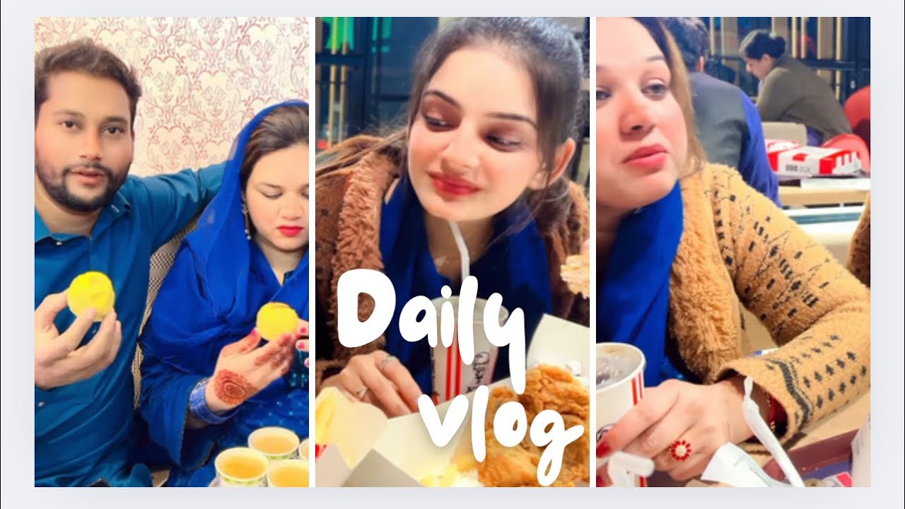 Aj Sara din hum nay enjoy kia bahir ka khana khaya //2 wives happy life //