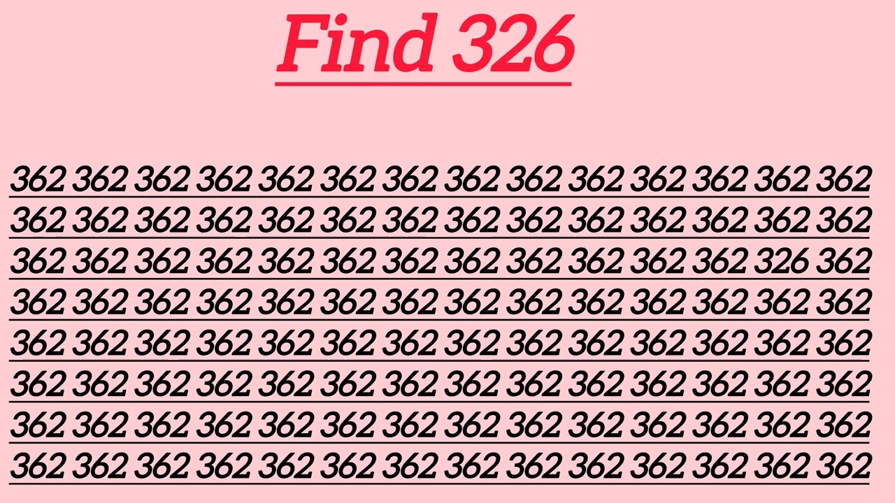 Quick Brain Test | Can You Spot the Number?