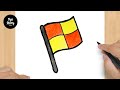 #587 How to Draw a Soccer Flag - Easy Drawing Tutorial