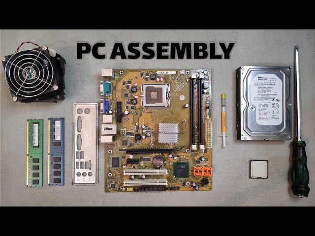 Intel core 2 quad q9550 pc assembly - YouTube