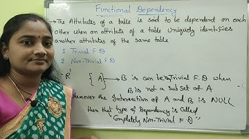 DBMS||Functional Dependency in DataBase||DBMS Both in Telugu And English||Telugu Scit Tutorial
