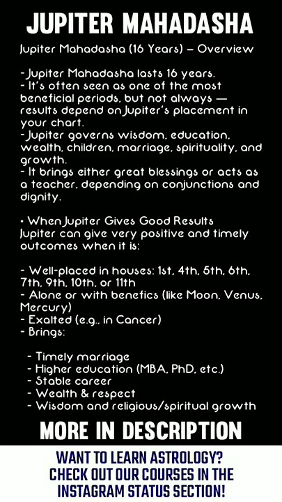 Discover the SHOCKING Truth About JUPITER Mahadasha