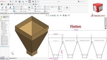 ✅Solidworks Sheet metal | How to design a Hopper in Solidworks