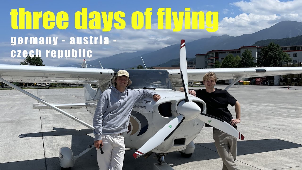 fly with us through europe in a small airplane (cessna 172)