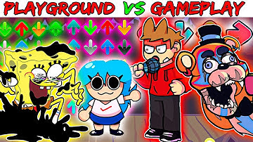 FNF Character Test-Gameplay VS Playground (POW SKY) (SQUID GAME New) (Corrupted Spongebob) Tord Red