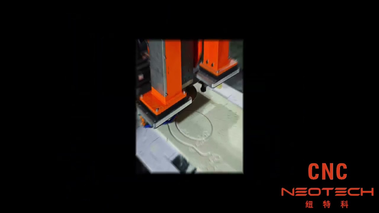 Neotech 5 axis bridge saw testing and ready load to Taiwan 