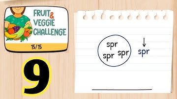 Brain Test Tricky Words Fruits and Veggies Level 9