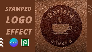 How to made Leather Stamped Logo Effect | canva tutorials 62