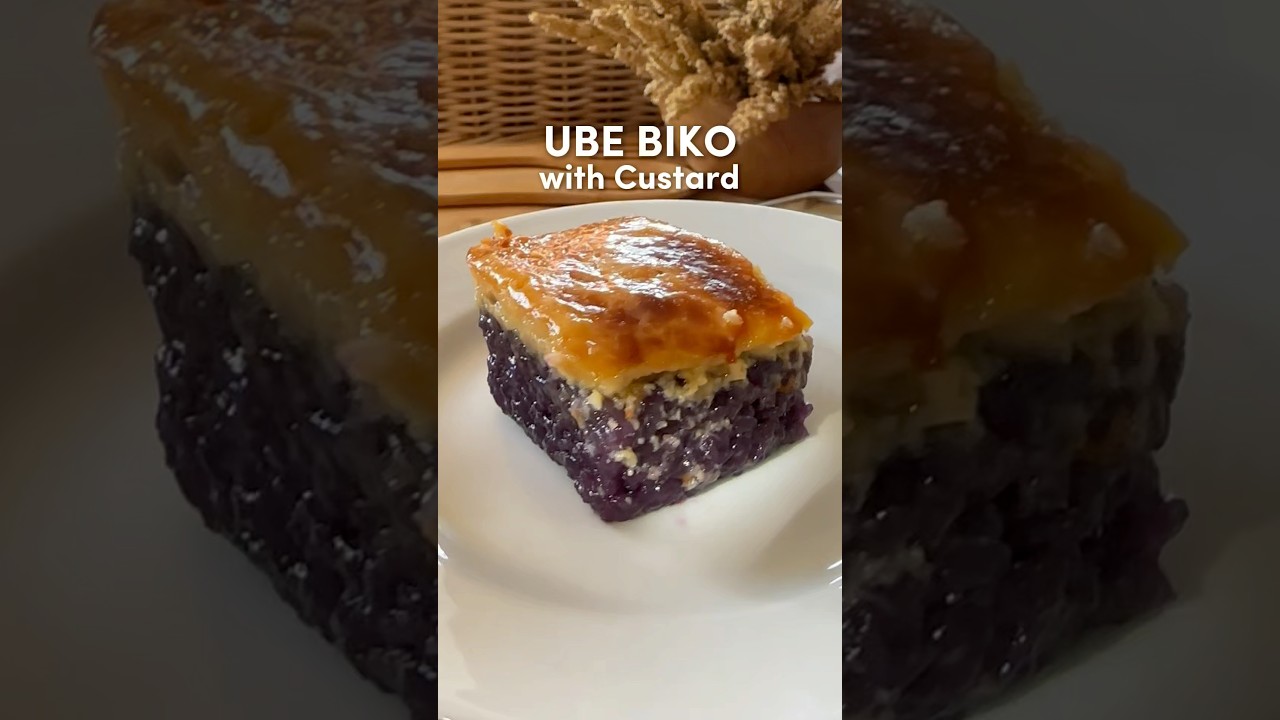 Ube Biko eith Custard Topping 