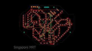 Automatic PCB Routing Timelapses of my PCB Metro Maps