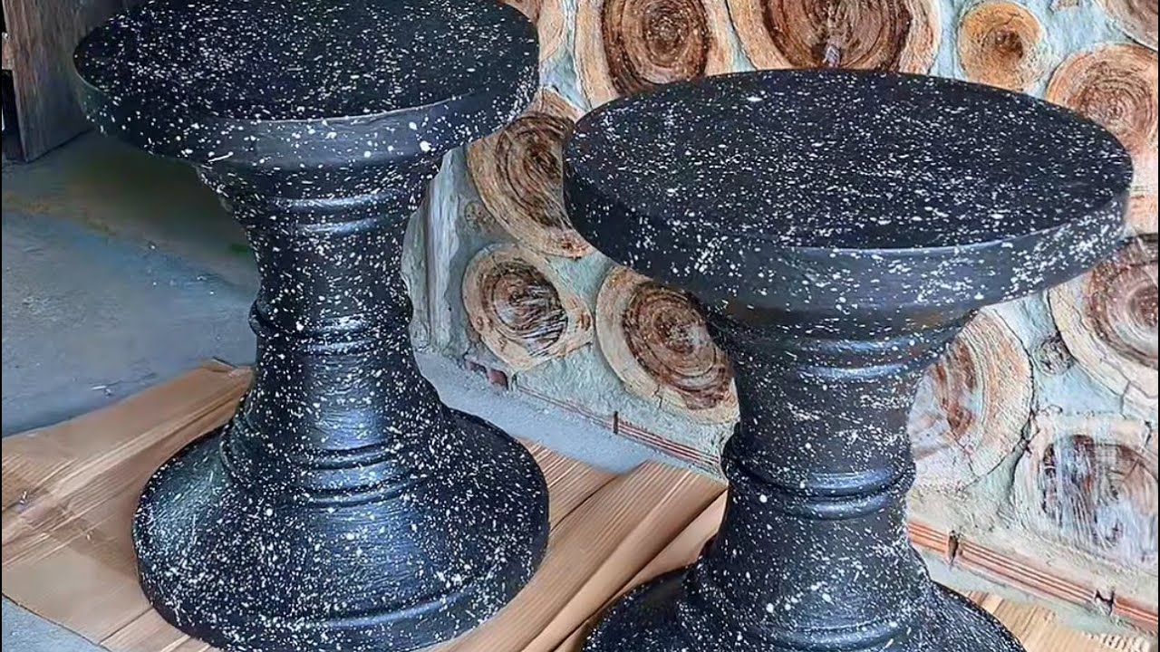 Como fazer pé de cimento p/ mesa de jardim